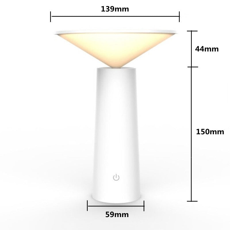 Interruptor táctil 3 modos LED lámpara de escritorio protección ocular lectura regulable USB Led sala de estar dormitorio lámpara de mesita de noche luz de noche