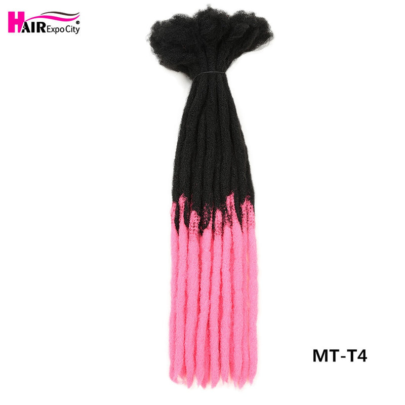 Rastas de 22 pulgadas, trenzas de ganchillo, cabello sintético, Faux Locs para hombres y mujeres, extensiones de cabello trenzado Ombre, Hair Expo City