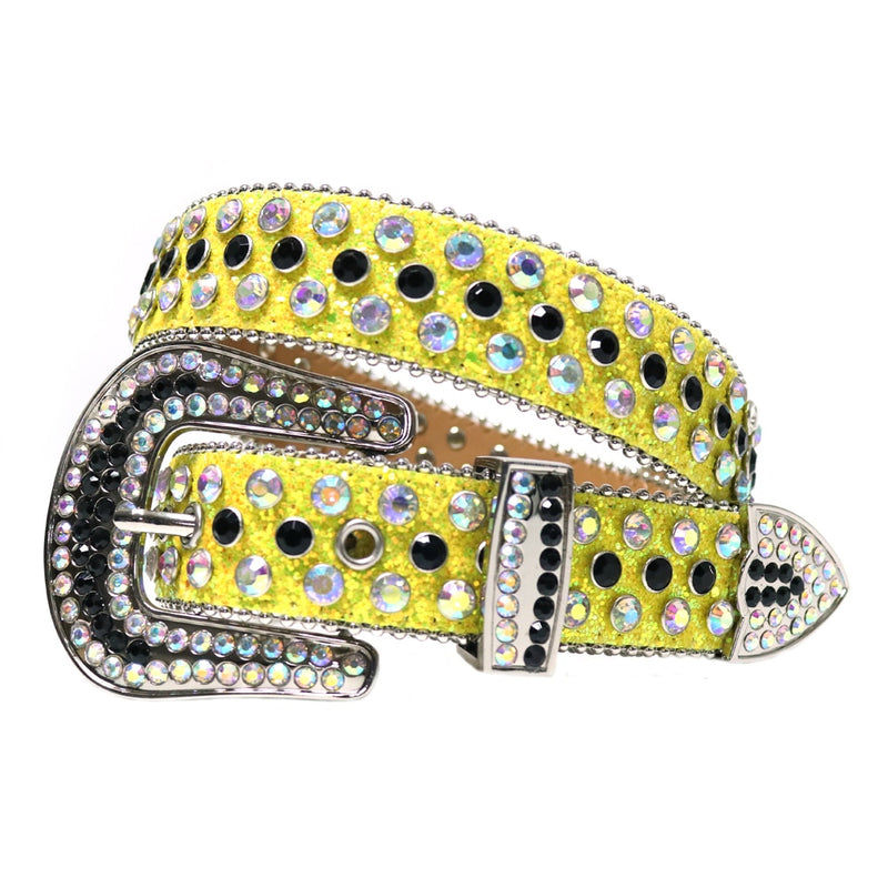 Bling Bling Western Strass Gürtel Luxus Strap Crystal Belt Cowgirl Cowboy Nietengürtel für Frauen Männer Cinturones Para Mujer