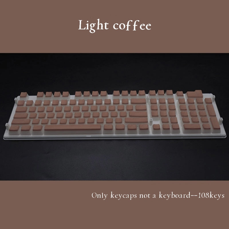 PBT OEM Profile Transaprent Pudding Keycaps Mechanical Keyboard Backlit 108 Keys Double Color Gaming Mechanical Keycap Universal