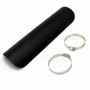 Schwarz / Chrom Motorrad Gebogene Auspuffrohr Hitzeschild Abdeckung Schutzfolie Universal für Honda Harley