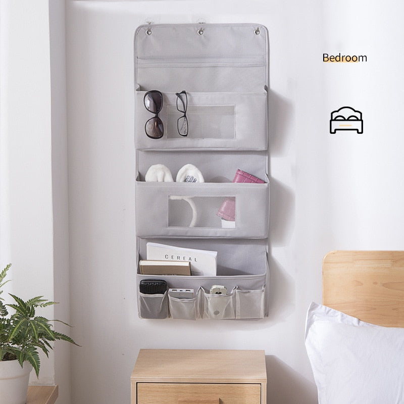 Nordic Storage Bag Wall-mounted Door Behind Oxford Cloth For Bathroom Toiletries Kitchen Bedroom Sundries Toy Storage Organizer