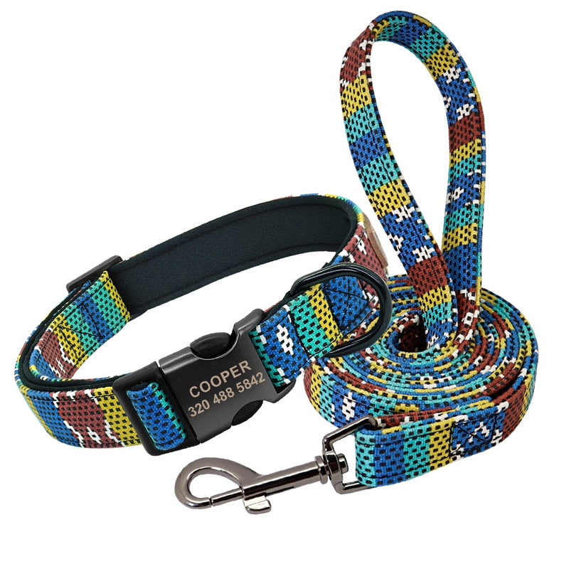 Personalized Dog Collar Leash Custom Puppy Pet Collar Pitbull Collars Pet Product Small Dog Collar for Small Medium Large Dog