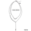 Retrato retro europeo y americano de collar de cadena gruesa exagerada cadena de doble personalidad cadena de cuello de hip-hop colla corta