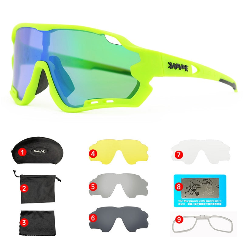 MTB Bike Eyewear Man Woman Cycling Sunglasses Uv400 Polarized Bicycle Glasses Sports Racing Riding Goggles Ciclismo 1 Lens