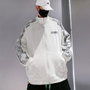 High Street Jacket Men Cashew Letter Print Reflective Windbreaker jacket Spring 2021 Patchwork Men's Bomber Jacket Couples