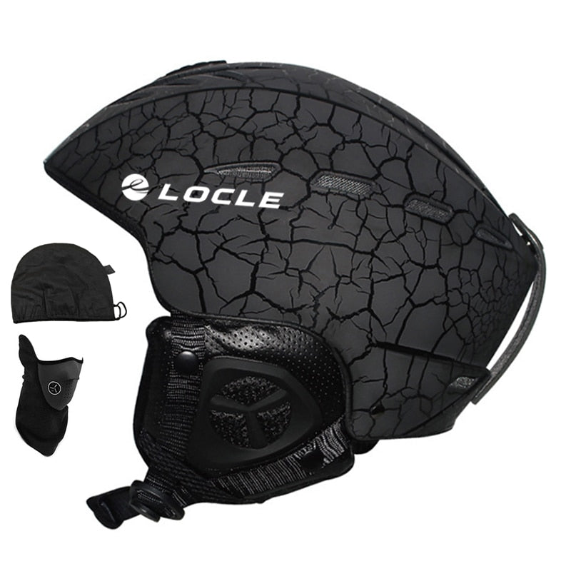 LOCLE Ski Helmet Men Outdoor Sports Skiing Helmet Women Kids CE Certification Ski Skateboard Snowboard Helmet S/M/L/XL 52-64cm