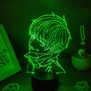 Anime Jujutsu Kaisen figura Inumaki Toge 3D LED Lava lámparas RGB luces de noche decoración de mesa de dormitorio cumpleaños Manga regalos para amigos