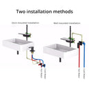 Waterfall Sink Faucet Shelf Basin Water Mixer Tap Quality Black Wall Mounted Brass Elegant Life Decoration Bathroom Hotel