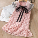 Bear Leader Girls Party Dresses New Summer Kids Sleeveless Polka Dots Children Princess Dress Bow Tie Kids Dress Vestidos 2 6Y
