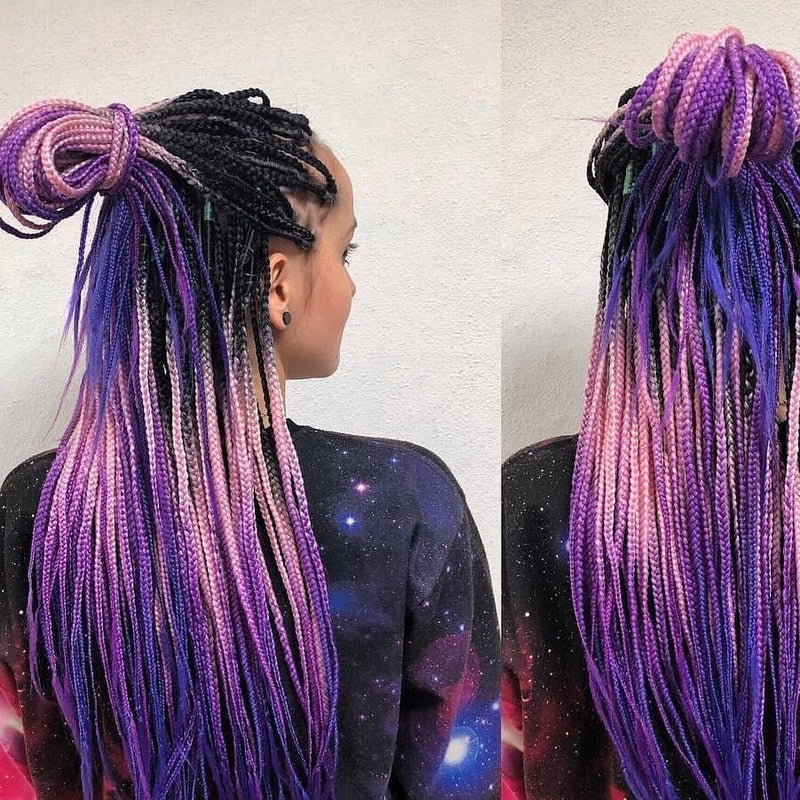 Black Star Hair Ombre Jumbo Braiding Hair Extensions 24 Zoll Twist Braids Synthetische Haarfaser zum Twist Braiding für Frauen