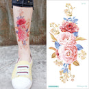 temporary armband tattoos waterproof temporary tattoo sticker flower lotus tattoo sleeve women wrist arm sleeves tatoo fake girl