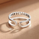 NEHZY S925 Stamp Ring High Quality Hollow Woman Fashion Jewelry Adjustable Ring Retro Thai Silver Black Hot Sale