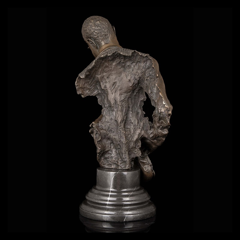 ArtsHom AH-056 Bronze Music Statue Sculpture Home Accessories Man Paly Saxophone Statue Sculpture Home Decorative Sculpture