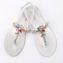 NEW Summer Women`s Beach Sandals Lady Fashion  Bohemia Diamond Shoes Female T-strap Thong Flip Flops Casual Boho Shining Slipper