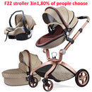 Baby Stroller 3 in 1,Hot Mom travel system High Land-scape stroller with bassinet  Folding Carriage for Newborns baby,F22