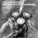 USB Rechargeable Electric Shaver Men's beard  trimmer Waterproof 3D Head Dry Wet LED Display razor  Washable Shaving Machine for