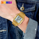 SKMEI 2 Time Men Digital Sport Watches Brand Countdown Stopwatch Fashion LED Electronic Wristwatch Male Reloj Hombre