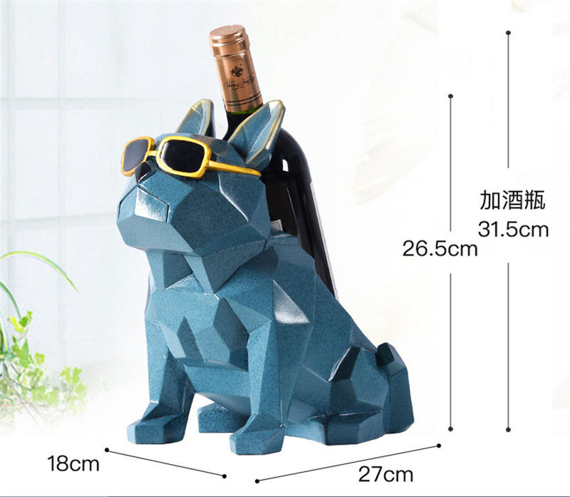 Moderne Schlichtheit Französische Bulldogge Weinregal Weinhalter Dekorationen Heimdekorationen Halter Kreative Heimtextilien Partygeschenk