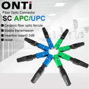 ONTi FTTH Conector rápido de fibra óptica integrado SC APC Adaptador de fibra óptica monomodo SC UPC Conexión en frío Montaje rápido en campo