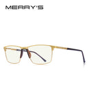 MERRYS DESIGN Men Anti Blue Ray Light Blocking Glasses UV400 Glasses For Computer Titanium Alloy Glasses S2170FLG