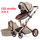 Baby Stroller 3 in 1,Hot Mom travel system High Land-scape stroller with bassinet  Folding Carriage for Newborns baby,F22