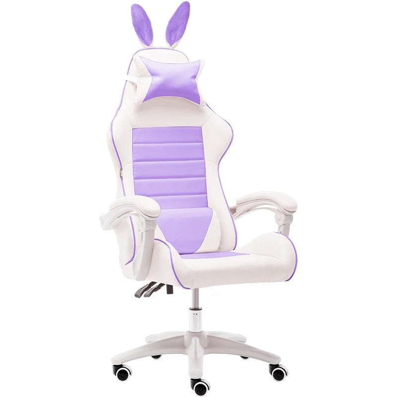 Office Chair WCG Computer Gaming Chair Reclining Armchair with Footrest Internet Cafe Gamer Chair Office Furniture Pink Chair