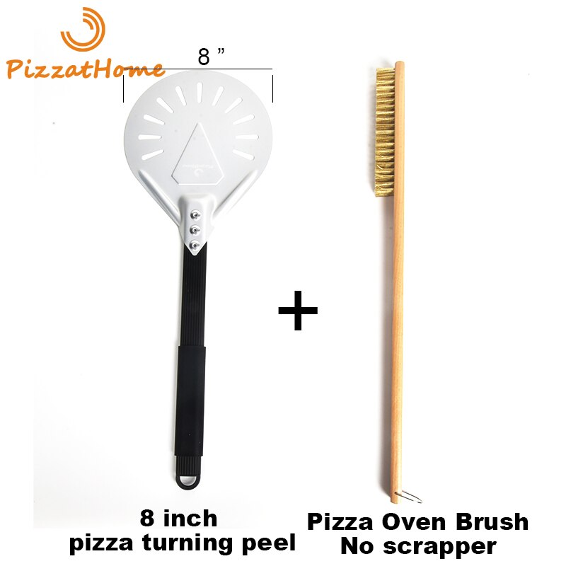 PizzAtHome, pala para Pizza perforada de 7/ 8/ 9 pulgadas, pala para Pizza de aluminio, herramienta para Pizza corta, mango antideslizante