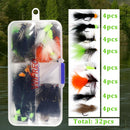 32/50/214PCS Fly Fishing Lure Dry Wet Flies Nymph Streamer Artificial Pesca Bait Lure Carp Trout Pesca Fishing Tackle Fly Box