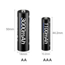 PALO 4Pcs 3000mAh 1.2V AA Rechargeable Batteries+4Pcs 1100mAh 1.2V AAA Battery NI-MH AA AAA Rechargeable Battery for Camera Toy