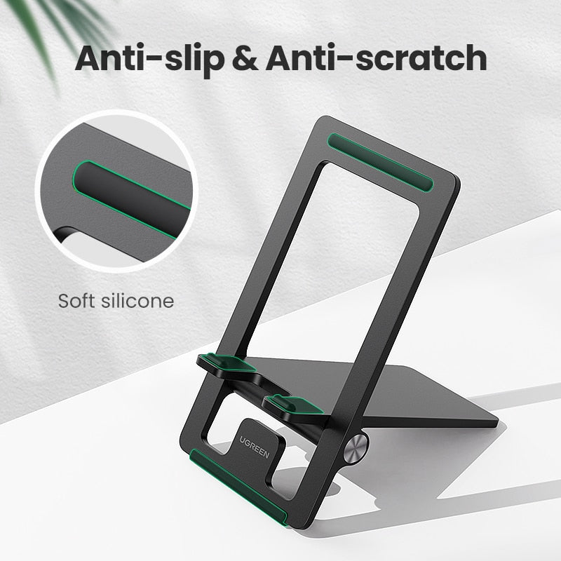 Ugreen Cell Phone Stand for Desk Adjustable Phone Holder Dock for iPhone 13 12 Pro Max Xiaomi Foldable Mobile Phone Holder Stand