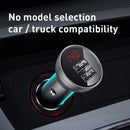 Baseus Dual USB Car Charger 24W Fast Car Charging LED Auto Charge Adapter For iPhone Xiaomi USB Car-Charger Mobile Phone Charger