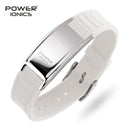 Power ionics antifatigue silicone Titanium ions balance tourmaline germanium charms bracelet wristband bangles Free Lettering