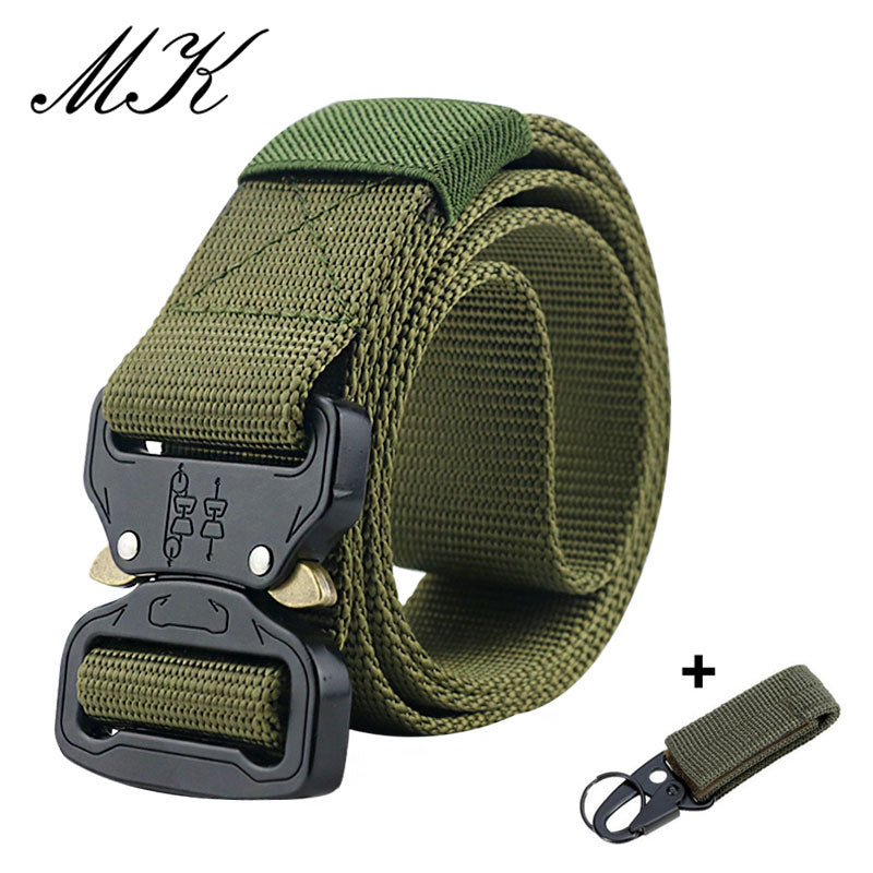 Military Equipment Combat Tactical Belts for Men Army Training Nylon Metal Buckle Waist Belt Outdoor Hunting Waistband