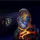 Decoración de Halloween, estatua de huevo de dinosaurio, huevo de dragón de Lava, colección Ornamental de resina, cristal Minerale, piedras preciosas, Reiki, decoración del hogar