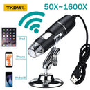 1600X 1000X Wifi Electronic Handheld Portable Digital USB Interface Electron Stereo Microscopes 8 LED Bracket For Android IOS PC