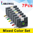 Labelwell 10pcs laminated Compatible for label tape 231 131 6/9/12mm Black on white tape 431 531 631 131 221 211 Printer Ribbon