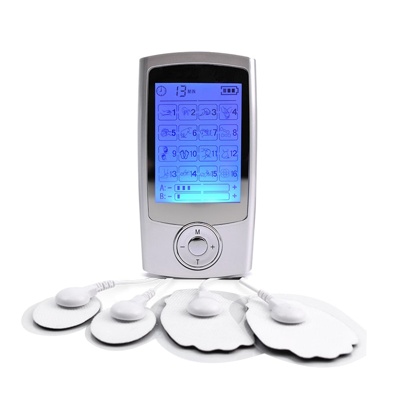 16 Modes EMS Muscle Stimulator Pulse Tens Acupuncture Body Massage Digital Therapy Massager Pain Relief Body Slimming 2 Output