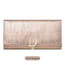 2022 New Design Women Wallets Fashion Long Phone Purse Luxury Genuine Leather Ladies Card Holder Stripe Wallet Cartera de mujer