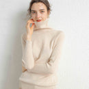 Women Turtleneck Merino Wool Cashmere Sweater Long Sleeves Autumn Winter Sweater Women&