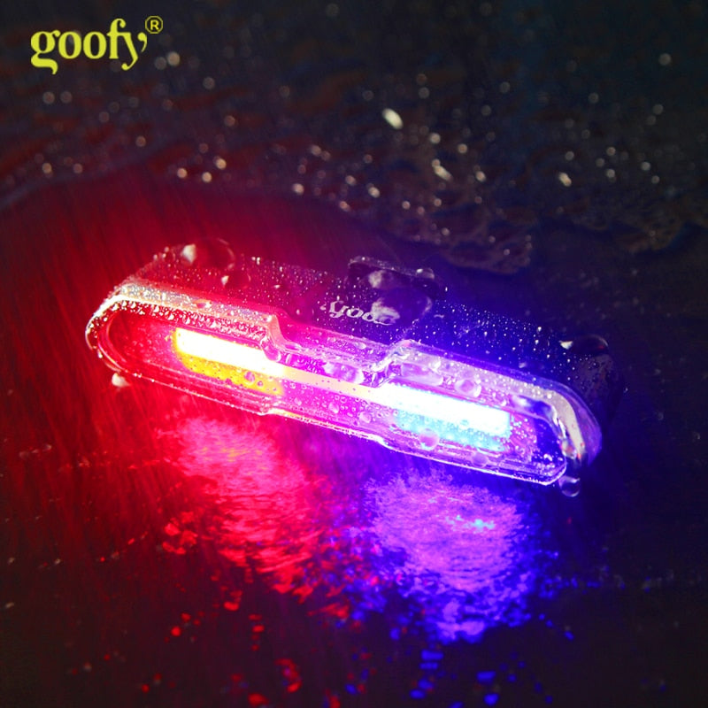 Bicycle waterproof taillight riding taillight LED USB rechargeable mountain bike bicycle light taillight helmet light multi-mode
