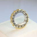 The Whole Row 5A zircon women ring, made of Solid silver 925  Square Cushion Cutting 5 mm size 5 6 7 8 9 10 men ring bijoux femm