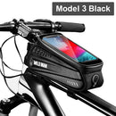 WILD MAN 6.2 Inch Waterproof  Bicycle Front Tube Bag Bike Touch Screen Phone Case Bag Bike Top Tube Bag Cycling Accessories