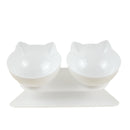 Cuenco antideslizante para gatos, cuencos dobles transparentes y duraderos para mascotas con soporte elevado para gatos, alimentador de comida para perros, cuenco de agua para bebidas, suministros para mascotas