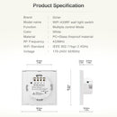 Interruptor táctil de pared Wifi UE No requiere cable neutro interruptor de luz inteligente 1 2 3 Gang 220V Tuya Smart Home compatible con Alexa Google Home