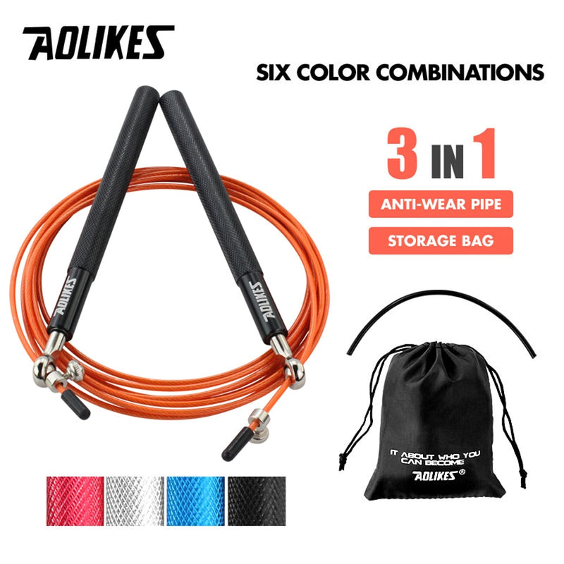 AOLIKES 1 STÜCKE Crossfit Speed ​​Springseil Professionelles Springseil Für MMA Boxing Fitness Skip Workout Training Mit Tragetasche