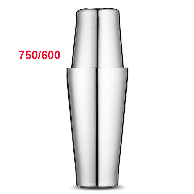 UPORS Stainless Steel Cocktail Shaker Mixer Wine Martini Boston Shaker For Bartender Drink Party Bar Tools 550ML/750ML