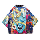 Bebovizi estilo japonés Crane Koi Kimono Tokyo Streetwear Haori hombres mujeres Cardigan Japón chica bata chino dragón Anime ropa