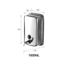 ROVOGO 500/800/1000Ml Black/Mirror Soap Dispenser Wall Mounted, Stainless Steel Bathroom Dispenser for Home Hotel
