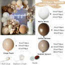 Retro Coffee Matte White Balloons Garland Arch Kit Boho Wedding Decoration Gender Reveal Birthday Baby Shower Decor Accessory